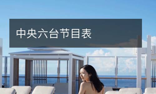 中央六臺節目表