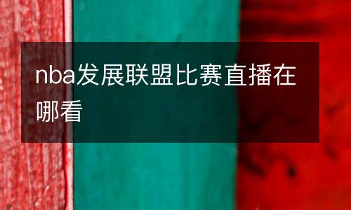nba發展聯盟比賽直播在哪看