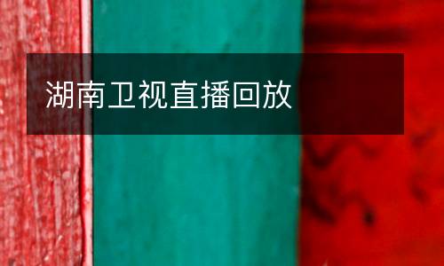 湖南衛視直播回放